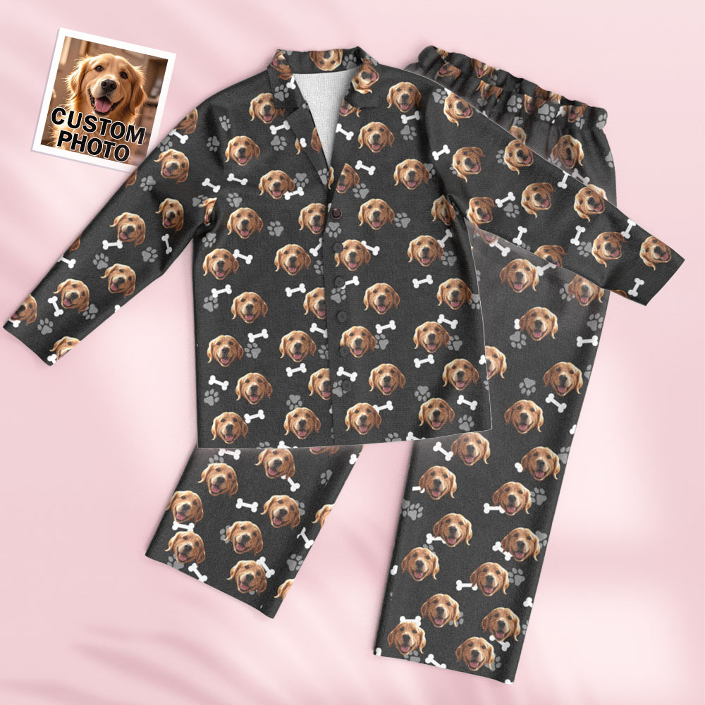Pijamas De Manga Larga Con Cara Personalizada, Conjunto De Ropa De Dormir, Pijamas Personalizados Con Foto De Hueso - MyFaceSocksES