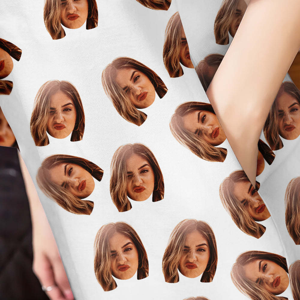 Camisón Personalizado Con Cara De Foto, Camisón Colorido De Gran Tamaño Para Mujer, Regalos Para Mujer - MyFaceSocksES