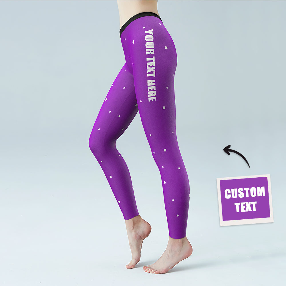 Pantalones De Yoga Para Mujer Leggings Personalizados Medias Personalizadas Con Tu Propio Texto - MyFaceSocksES