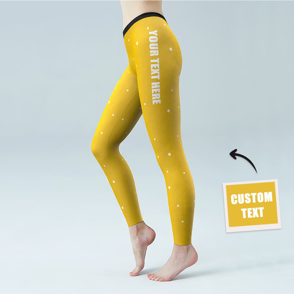 Pantalones De Yoga Para Mujer Leggings Personalizados Medias Personalizadas Con Tu Propio Texto - MyFaceSocksES