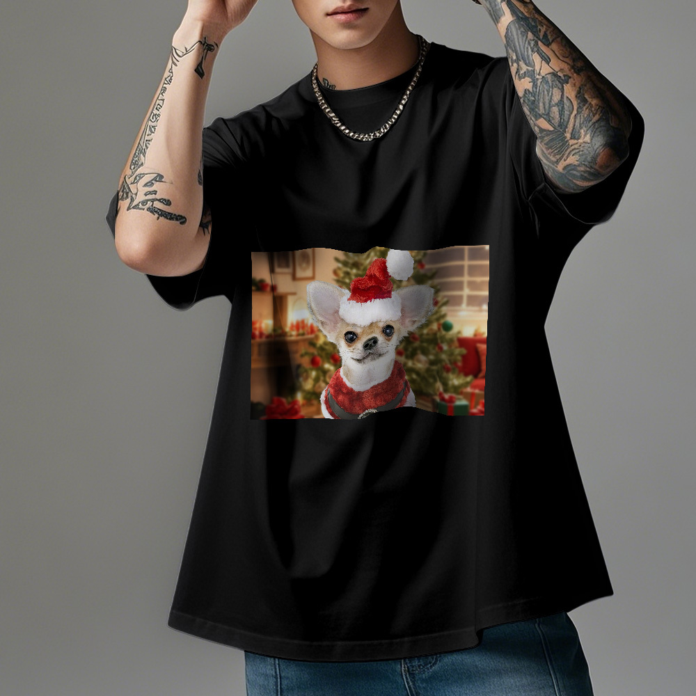 Camiseta Vintage Con Foto Personalizada, Camiseta Con Tema Navideño, Camiseta Vintage Con Linterna - MyFaceSocksES