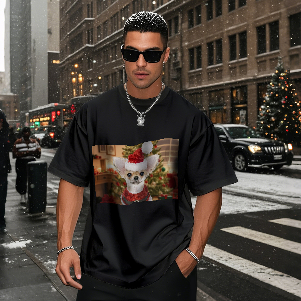 Camiseta Vintage Con Foto Personalizada, Camiseta Con Tema Navideño, Camiseta Vintage Con Linterna - MyFaceSocksES