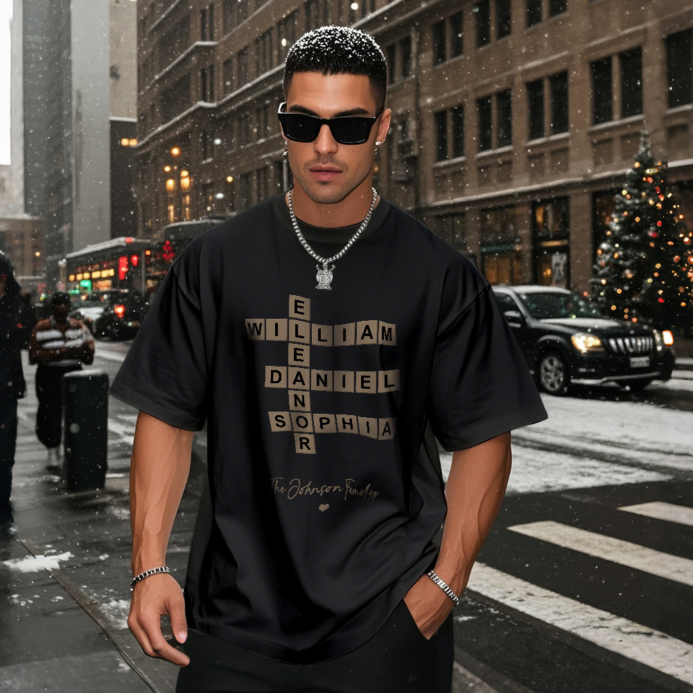 Camiseta Personalizada Con Nombre De Familia, Camiseta Vintage Con Foto Personalizada, Camiseta Con Nombre Personalizado - MyFaceSocksES