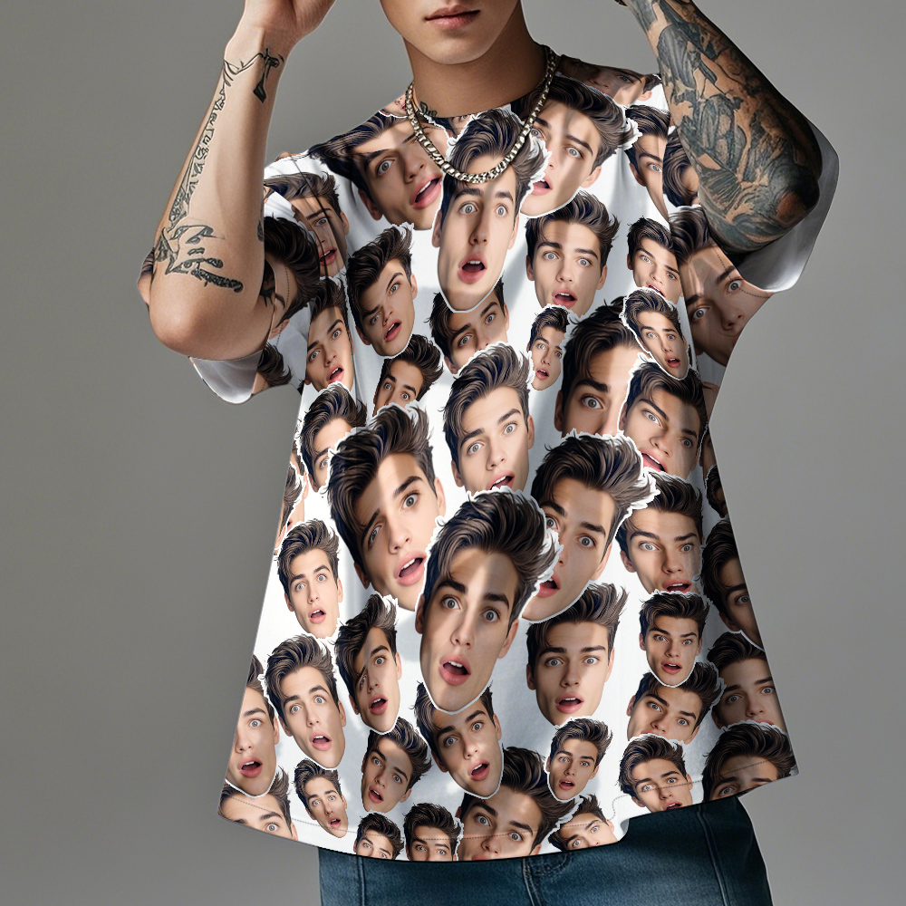 Camisetas Vintage Personalizadas Con Foto De Mash Face, Camiseta Blanca Con Tema Del Día De San Valentín, Regalos Para Pareja