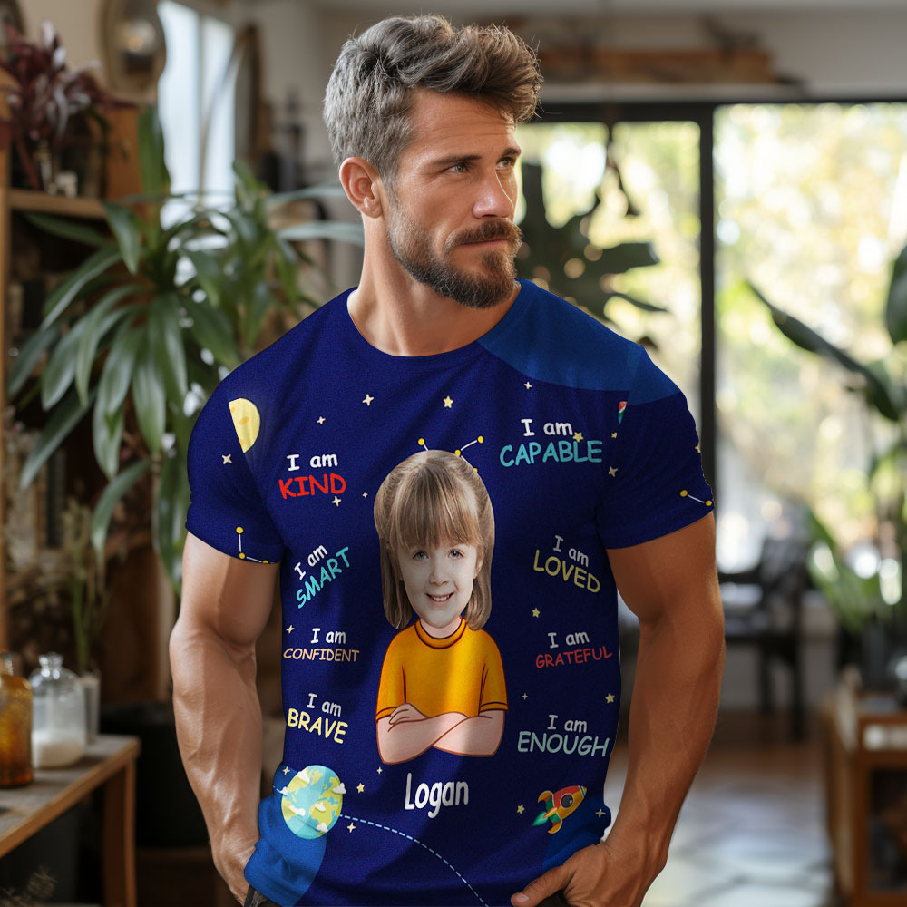 Camiseta Personalizada Para Papá, Camiseta Para El Día Del Padre, Camiseta Personalizada Para El Día Del Padre, Regalo De Superpapá - MyFaceSocksES