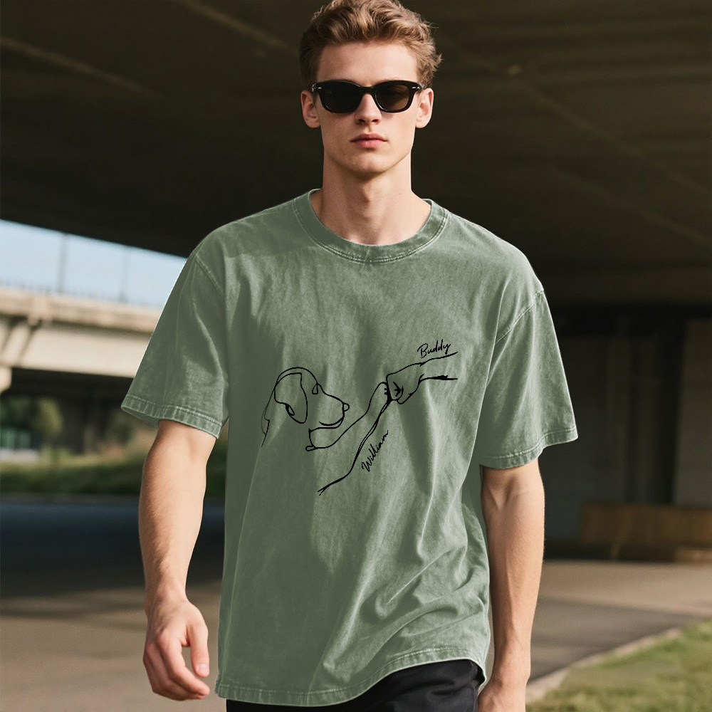 Camiseta Personalizada Con Nombre De Mascota Mash, Divertida Camiseta Multicolor Personalizada Para Papá, Regalo - MyFaceSocksES