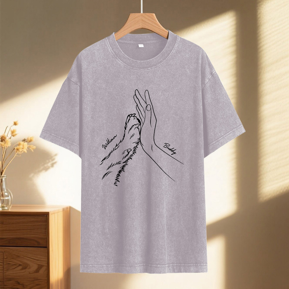 Camiseta Personalizada Con Nombre De Mascota Mash, Divertida Camiseta Multicolor Personalizada Para Papá, Regalo - MyFaceSocksES