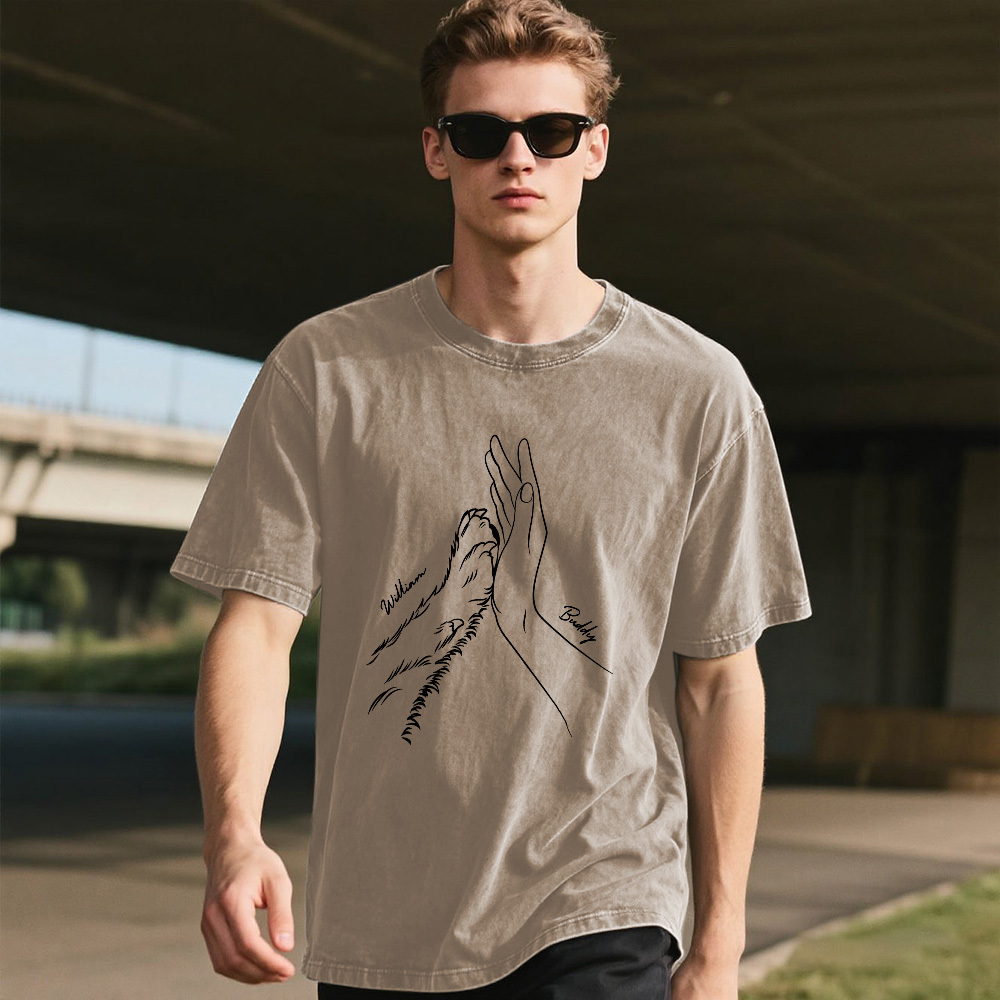 Camiseta Personalizada Con Nombre De Mascota Mash, Divertida Camiseta Multicolor Personalizada Para Papá, Regalo - MyFaceSocksES