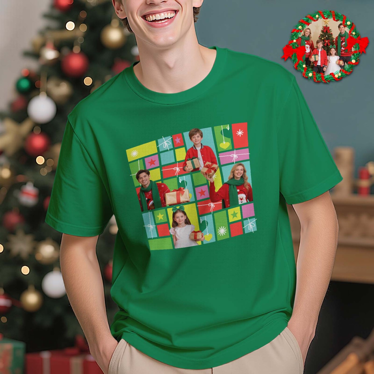 Camisetas Personalizadas Con Foto Y Múltiples Imágenes. Regalo De Navidad Personalizado Para Familiares Y Amigos. - MyFaceSocksES