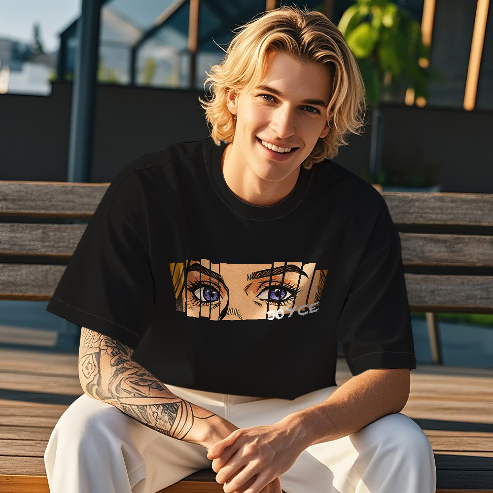 Camisa Retro Personalizada De Ojos Cómicos, Camiseta Gráfica Con Nombre Personalizado, Camiseta Estética única Con Arte De Ojos, Ropa De Calle Personalizable Para Mujeres Y Hombres - MyFaceSocksES