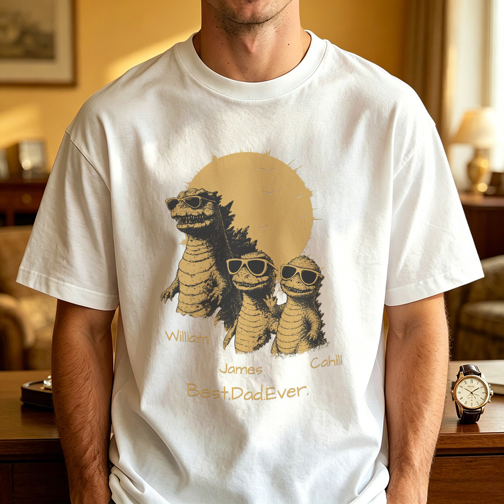 Camiseta Personalizada Con El Mejor Papá De Todos Los Tiempos, Dadzilla, Regalos Del Día Del Padre Para Papá, Camiseta Divertida Para Papá, Camiseta Fresca De Dinosaurio Para Papá - MyFaceSocksES