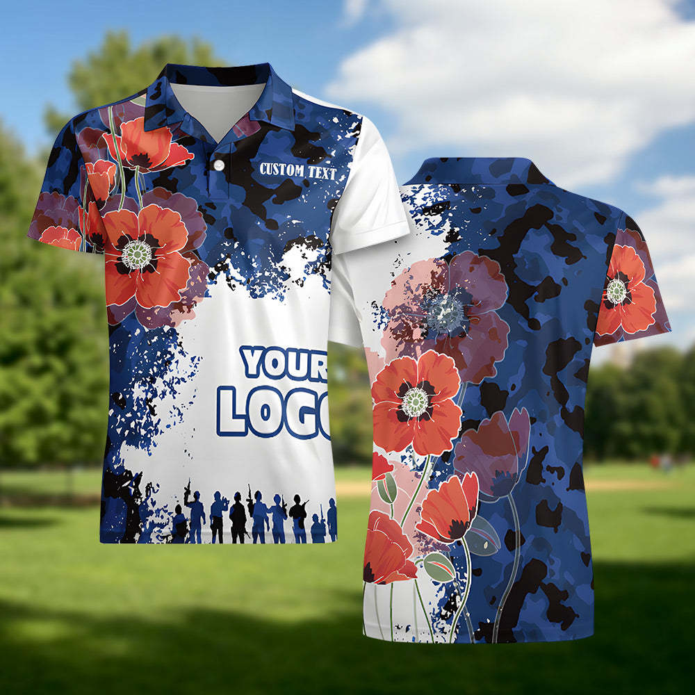 Polo Con Logotipo Personalizado Para Hombre, Polo De Golf Hawaiano Con Nombre Personalizado, Regalo Para Él - MyFaceSocksES