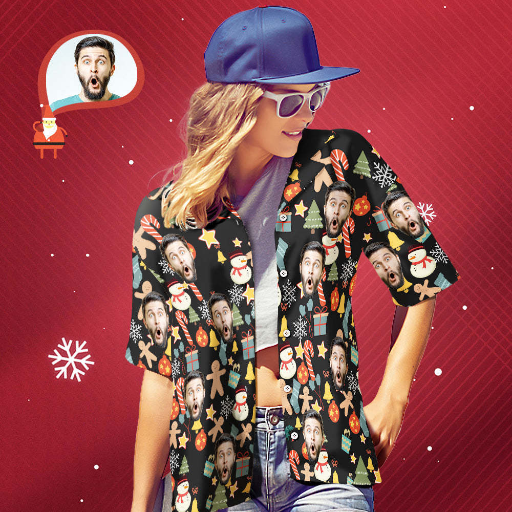 Cara Personalizada, Traje Hawaiano A Juego Para La Familia, Fiesta En La Piscina Navide?a, Ropa Para Padres E Hijos, Feliz Navidad - CalzoncillosfotoES