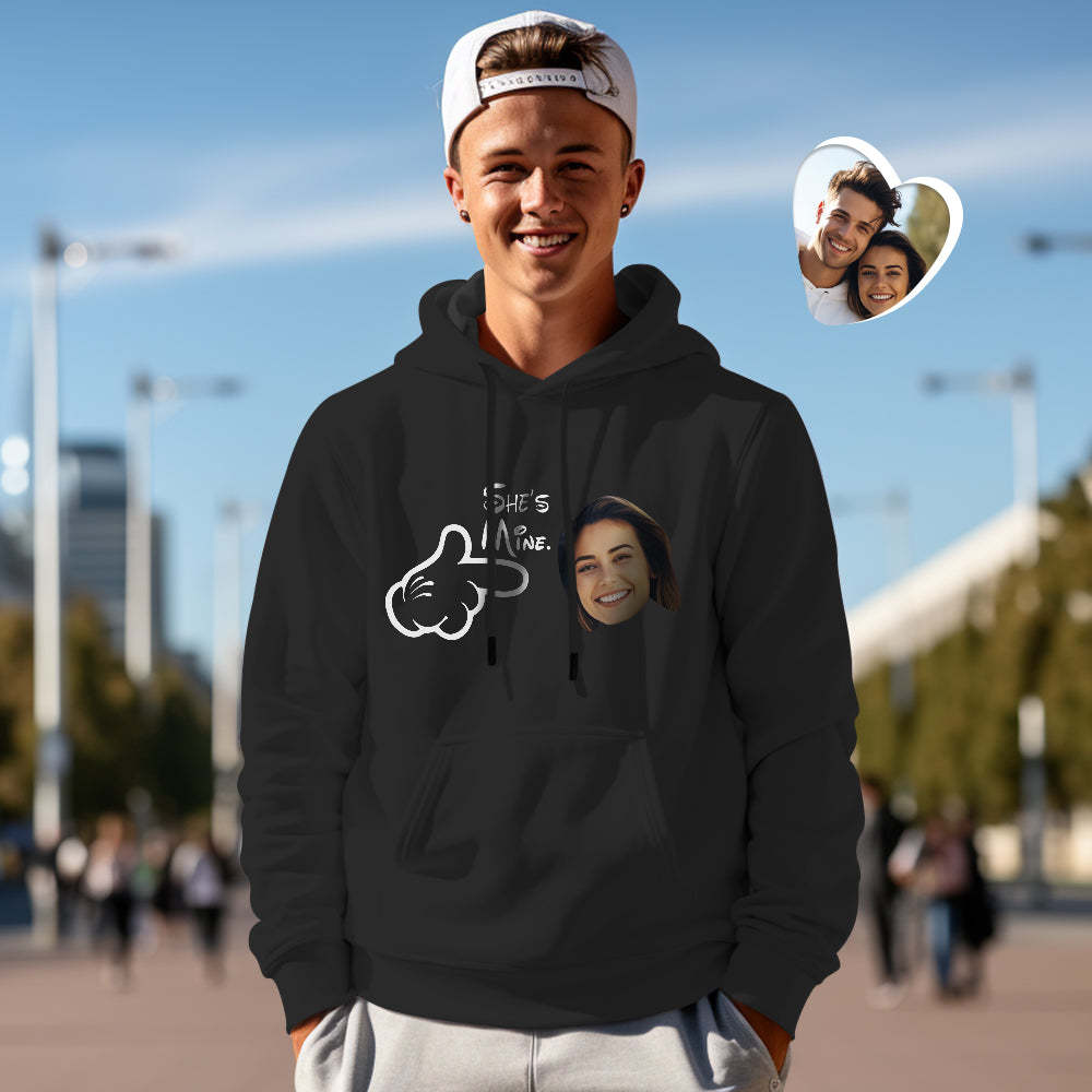 Cara Personalizada Pareja Divertida Sudaderas Con Capucha A Juego Eres Mío Sudadera Con Capucha Personalizada Regalo Del Día De San Valentín - MyFaceSocksES