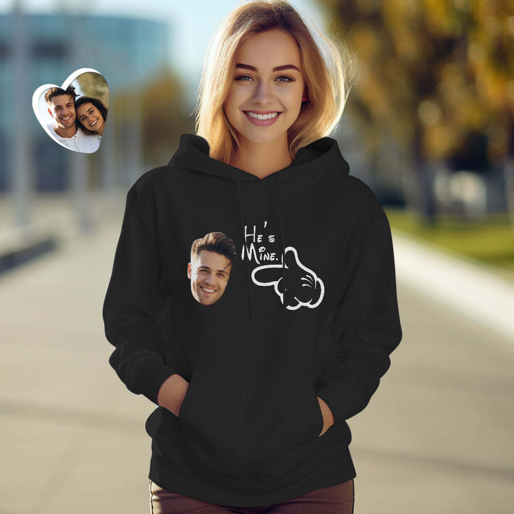 Cara Personalizada Pareja Divertida Sudaderas Con Capucha A Juego Eres Mío Sudadera Con Capucha Personalizada Regalo Del Día De San Valentín - MyFaceSocksES