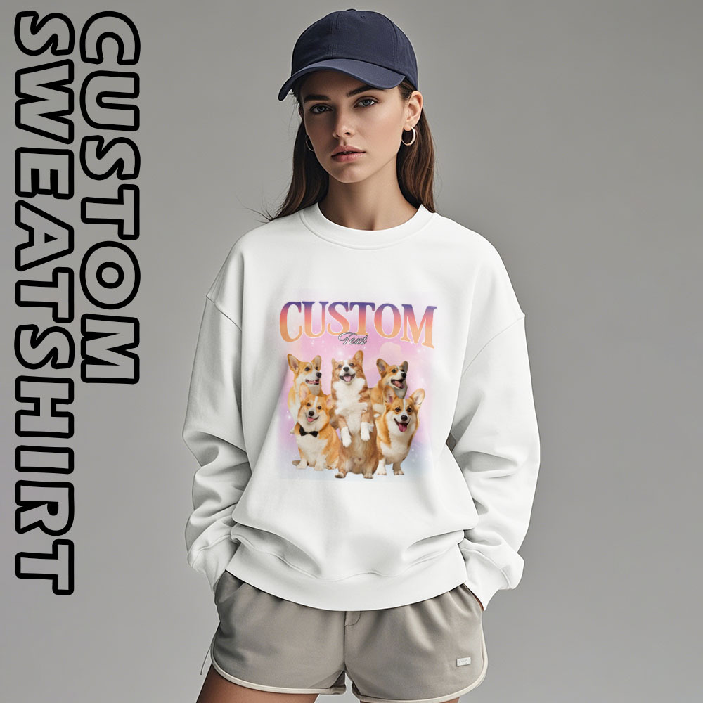 Sudadera Con Capucha Personalizada Con Foto Y Texto Para Mascotas, Regalo Personalizado Con Foto, Sudadera Con Relámpago Vintage Con Personalidad Unisex - MyFaceSocksES