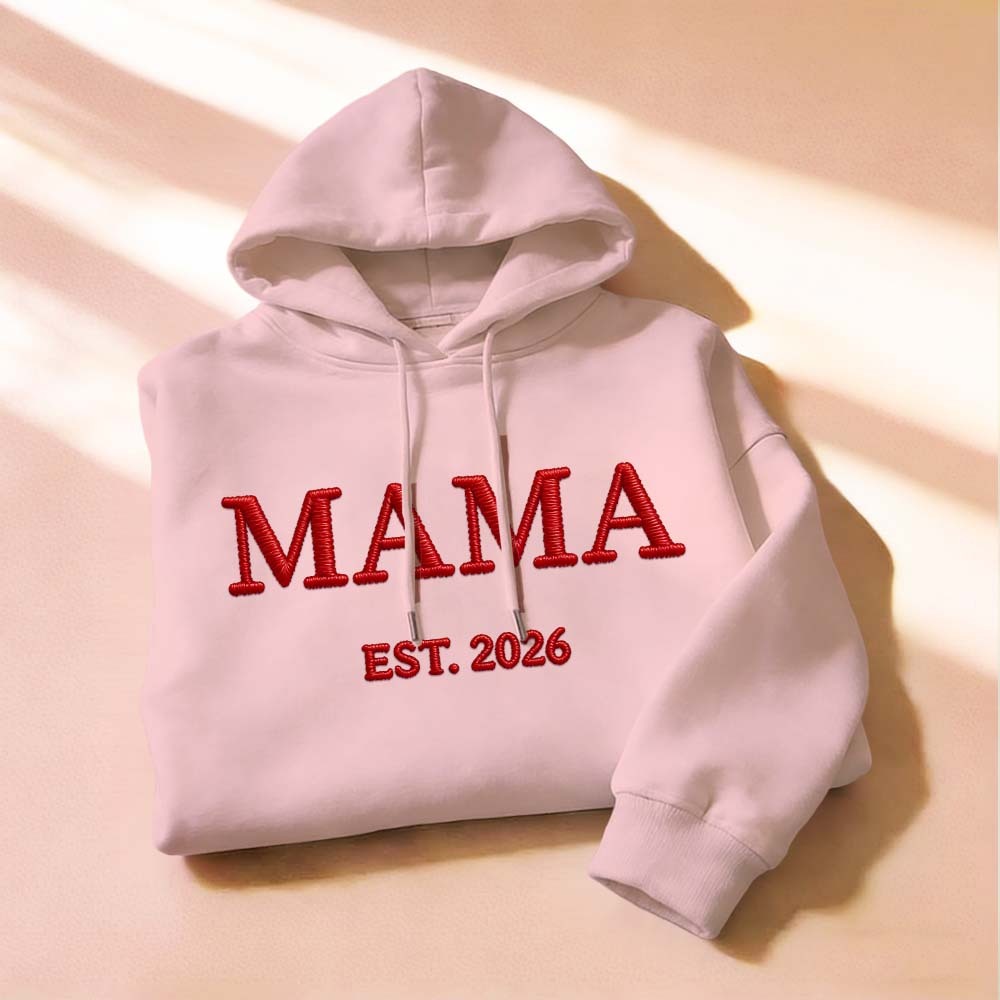 Sudadera Personalizada Bordada Para Mamá, Sudadera Con Capucha Bordada Personalizada Para Mamá, Conjunto Para Mamá Primeriza, Ropa Para Anunciar El Embarazo, Regalos Para El Día De La Madre. - MyFaceSocksES