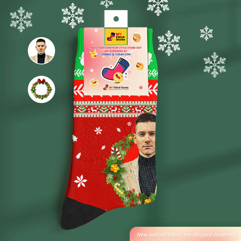 Calcetines Faciales Personalizados Calcetines Suaves Personalizados Regalos Navidad Vacaciones Showtime - MyFaceSocksES