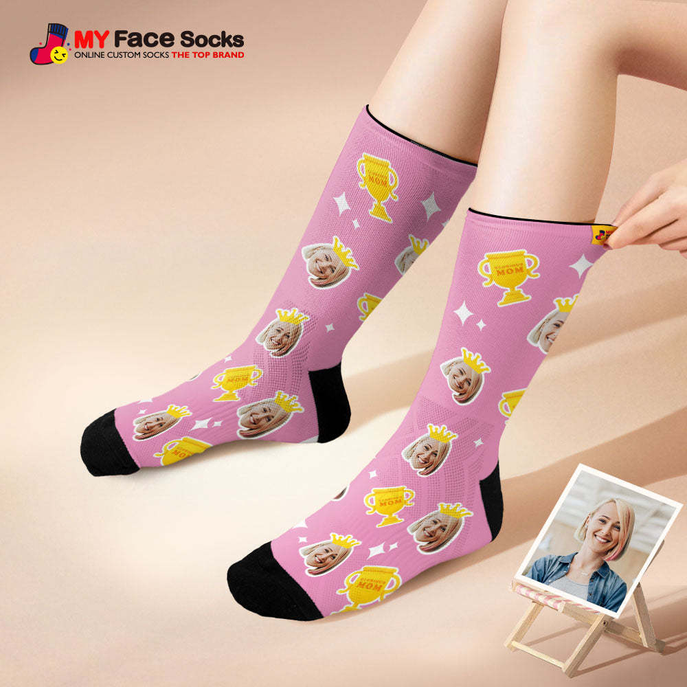 Calcetines Faciales Transpirables Personalizados Regalos Del Día De La Madre De Mamá Gloriosa - MyFaceSocksES