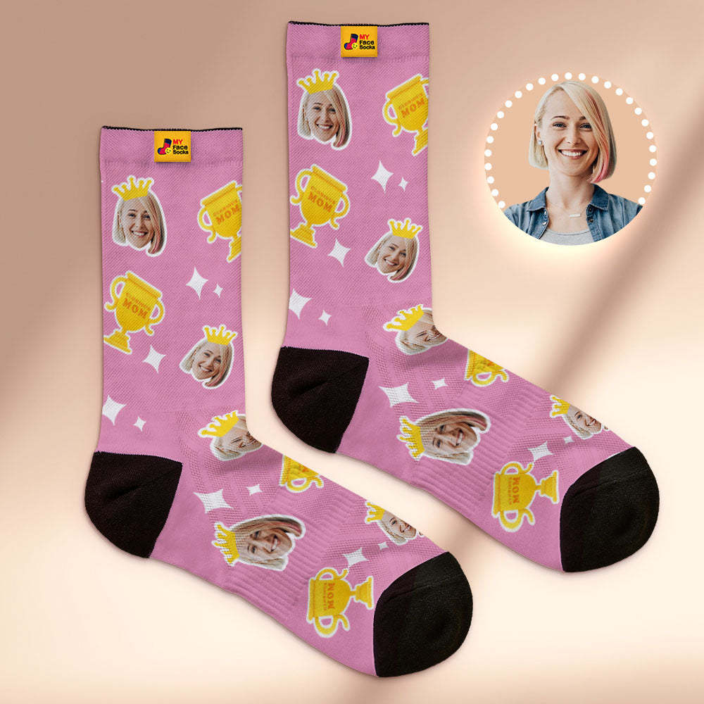 Calcetines Faciales Transpirables Personalizados Regalos Del Día De La Madre De Mamá Gloriosa - MyFaceSocksES