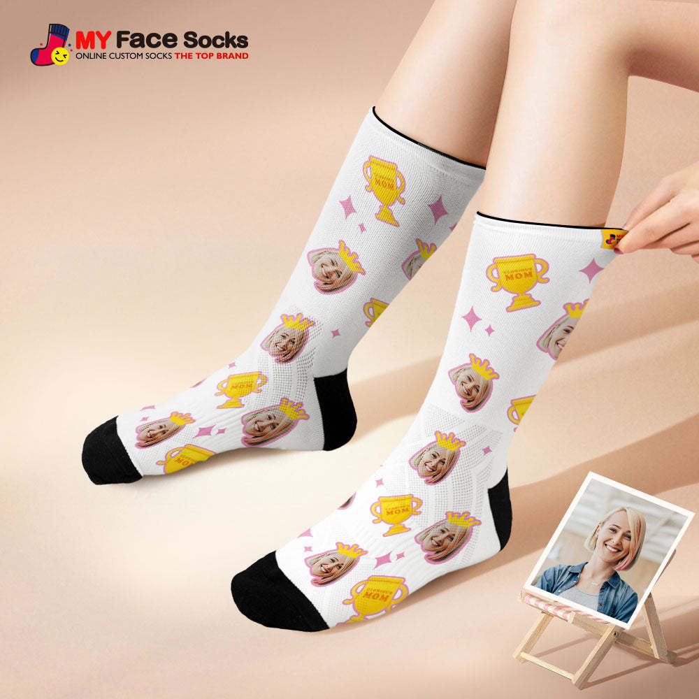 Calcetines Faciales Transpirables Personalizados Regalos Del Día De La Madre De Mamá Gloriosa - MyFaceSocksES