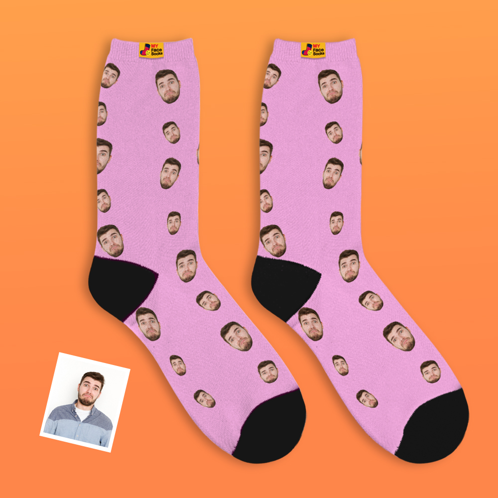 Calcetines Faciales Personalizados Transpirable Multicara Añadir Imágenes Calcetines Fotográficos Coloridos Regalos - MyFaceSocksES