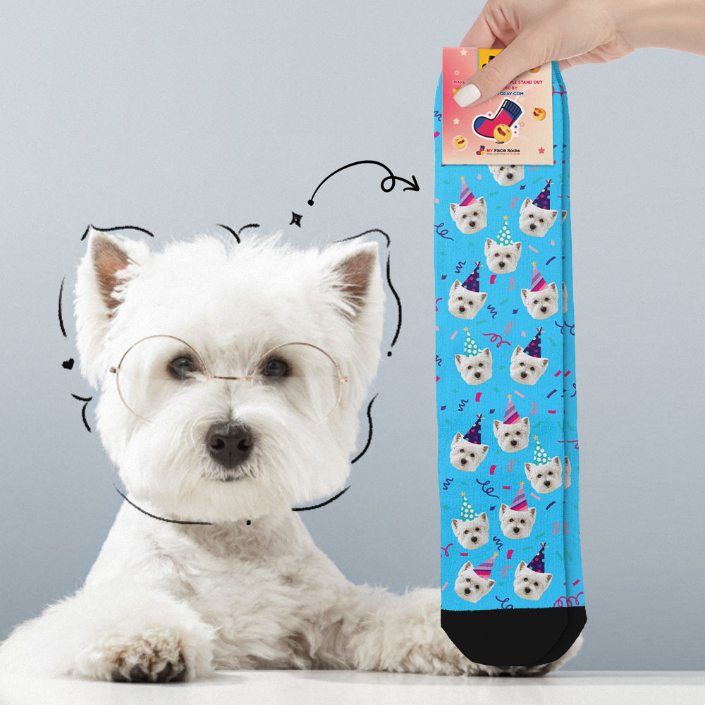 Calcetines Personalizados Con Foto Impresa, Calcetines Con Sombrero De Feliz Cumpleaños, Diseños Personalizados, La Mejor Idea De Regalo - MyFaceSocksES