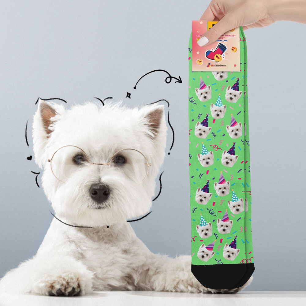 Calcetines Personalizados Con Foto Impresa, Calcetines Con Sombrero De Feliz Cumpleaños, Diseños Personalizados, La Mejor Idea De Regalo - MyFaceSocksES