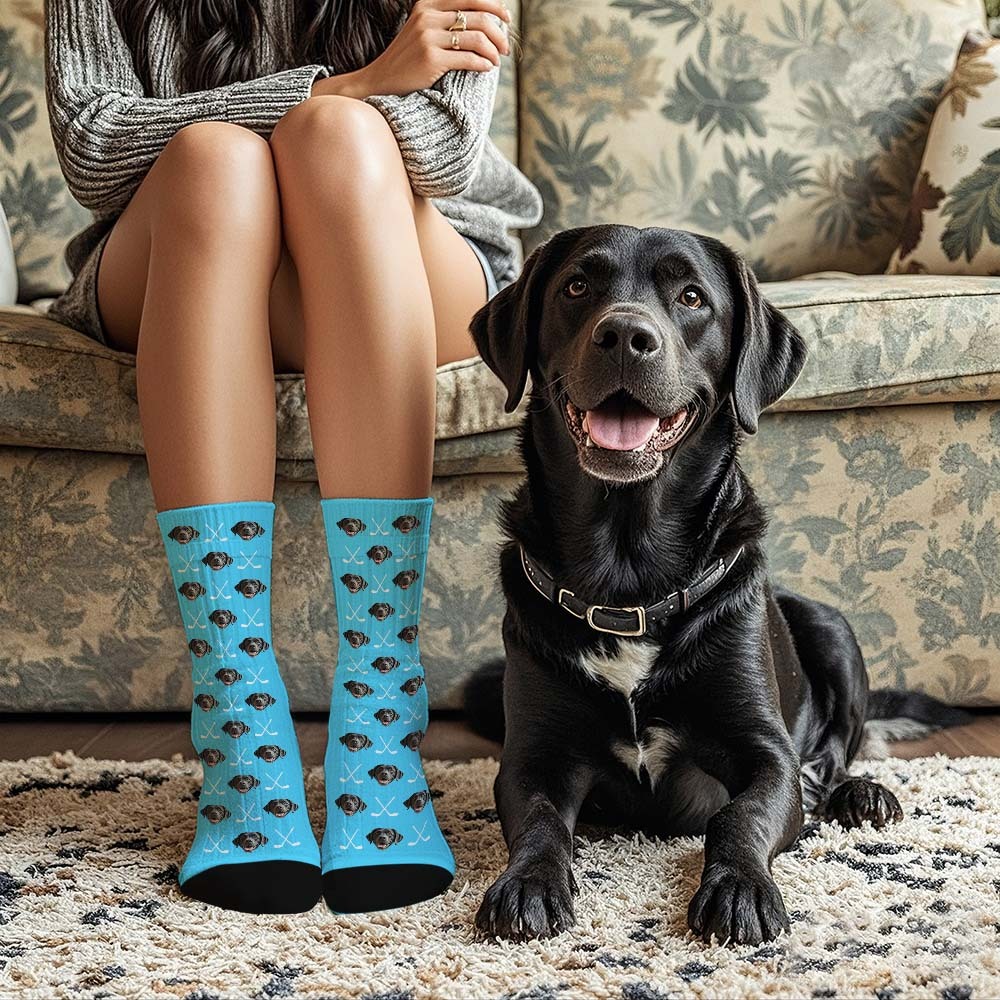 Calcetines De Cara Completa Personalizados Calcetines De Club De Golf Foto Personalizada Diseño Personalizado La Mejor Idea De Regalo - MyFaceSocksES