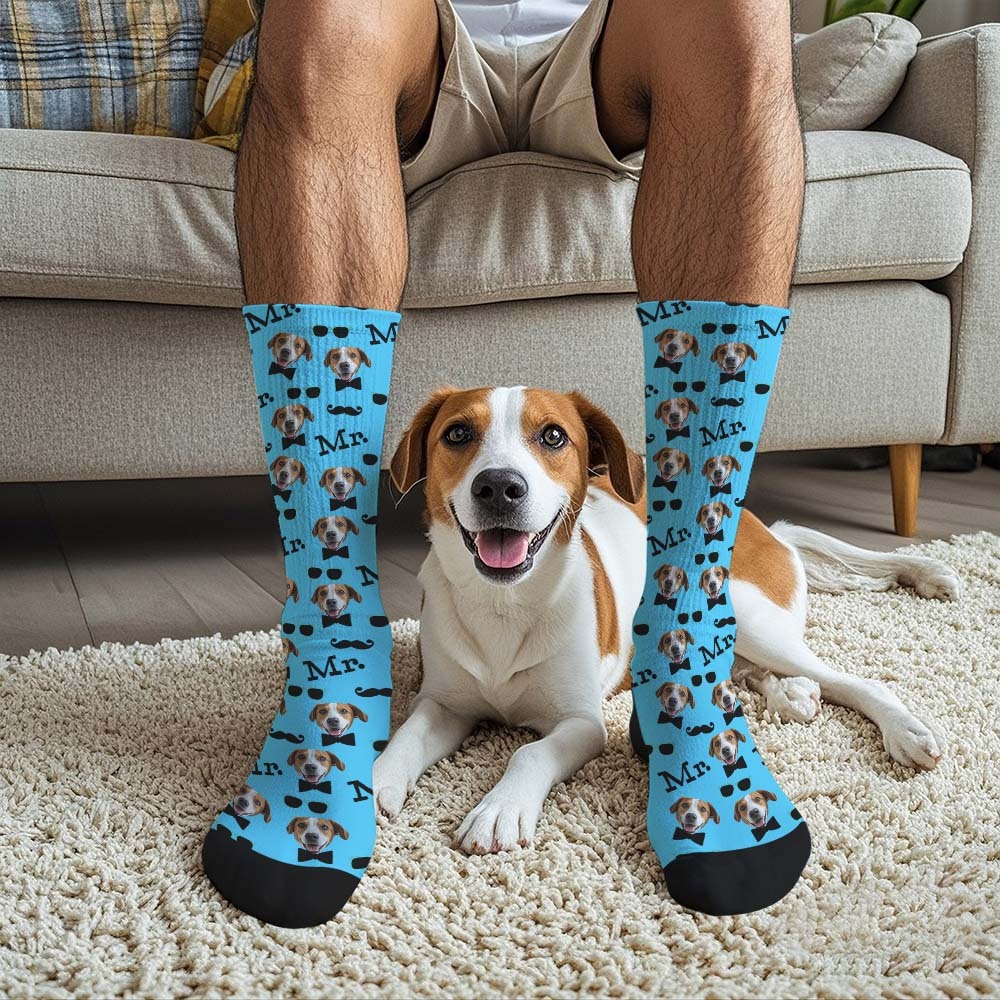 Calcetines De Cara Completa Personalizados Mr Cute Socks Foto Personalizada Diseño Personalizado La Mejor Idea De Regalo - MyFaceSocksES