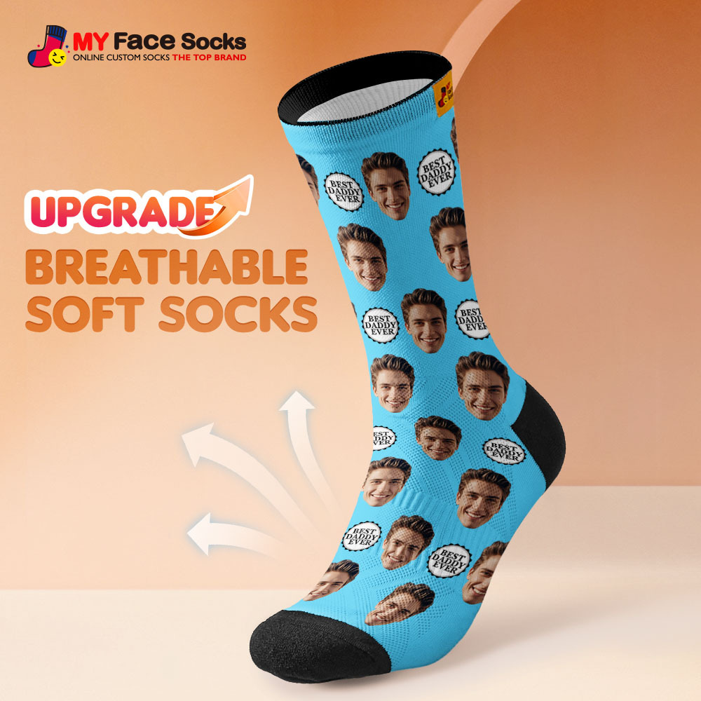 Calcetines Personalizados Con Impresión Fotográfica De Cara Completa, Coloridos, El Mejor Regalo Para Papá. - MyFaceSocksES