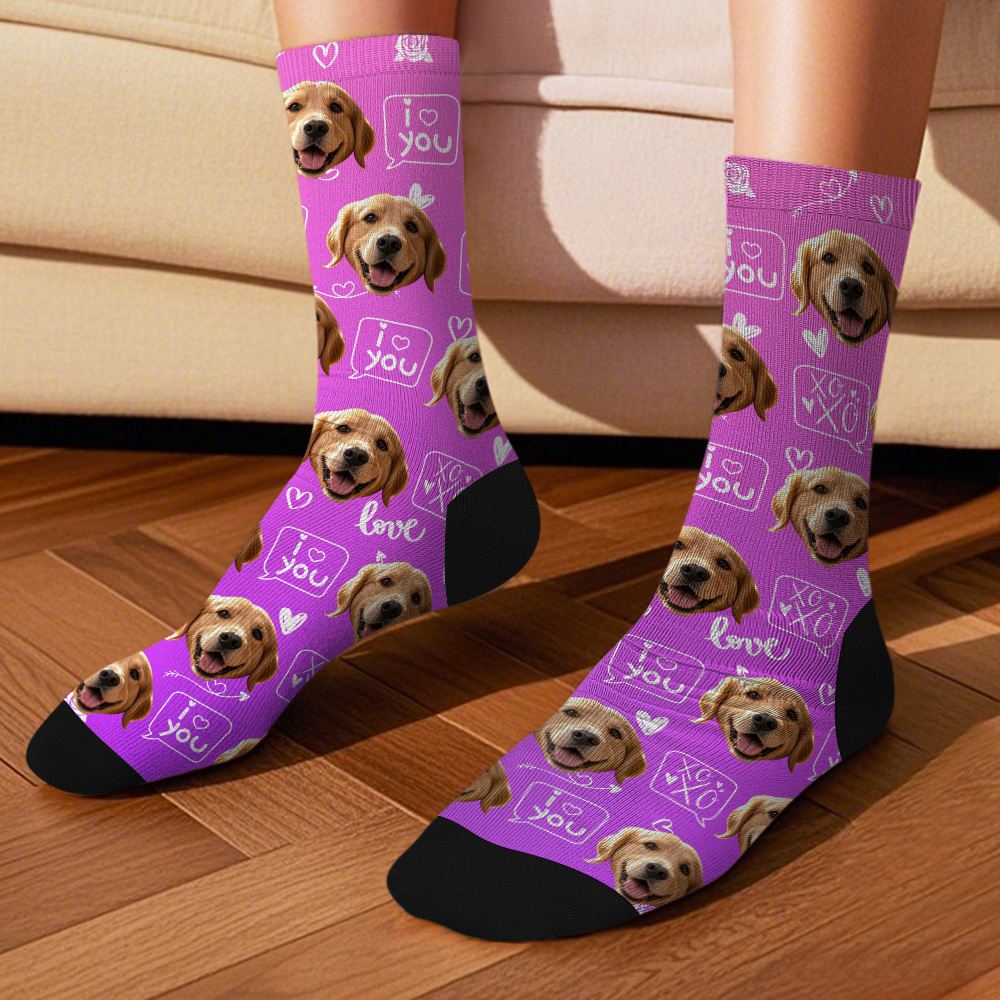 Calcetines Personalizados Con Caras Y Fotos. Calcetines Personalizados Con Huellas De Perro Y Huesos Para Amantes De Las Mascotas. Idea De Regalo Divertida. - MyFaceSocksES
