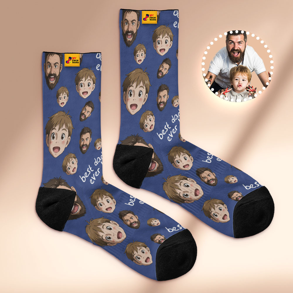 Calcetines Personalizados Con Foto De Papá, Diseño Personalizado, Regalo Para El Día Del Padre - MyFaceSocksES