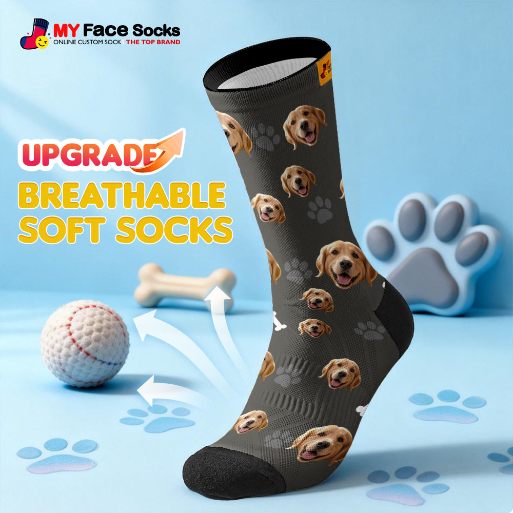 Calcetines Personalizados Con Temática De Mascota Linda, Calcetines De Regalo Personalizados Para Amantes De Las Mascotas Con Foto - MyFaceSocksES