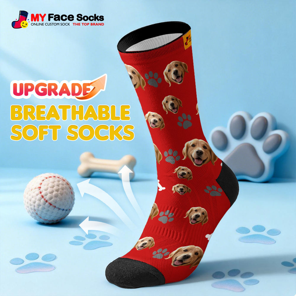 Calcetines Personalizados Con Temática De Mascota Linda, Calcetines De Regalo Personalizados Para Amantes De Las Mascotas Con Foto - MyFaceSocksES