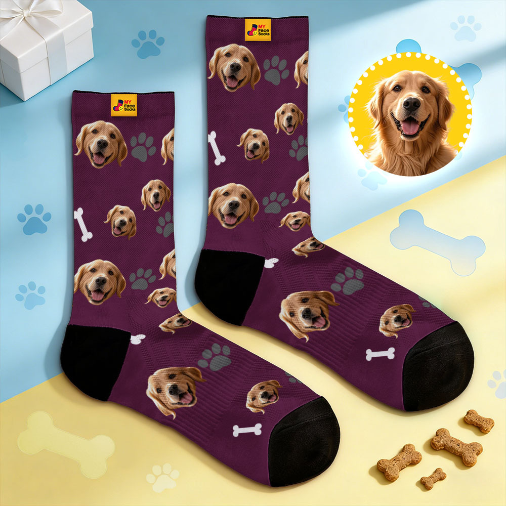Calcetines Personalizados Con Temática De Mascota Linda, Calcetines De Regalo Personalizados Para Amantes De Las Mascotas Con Foto - MyFaceSocksES