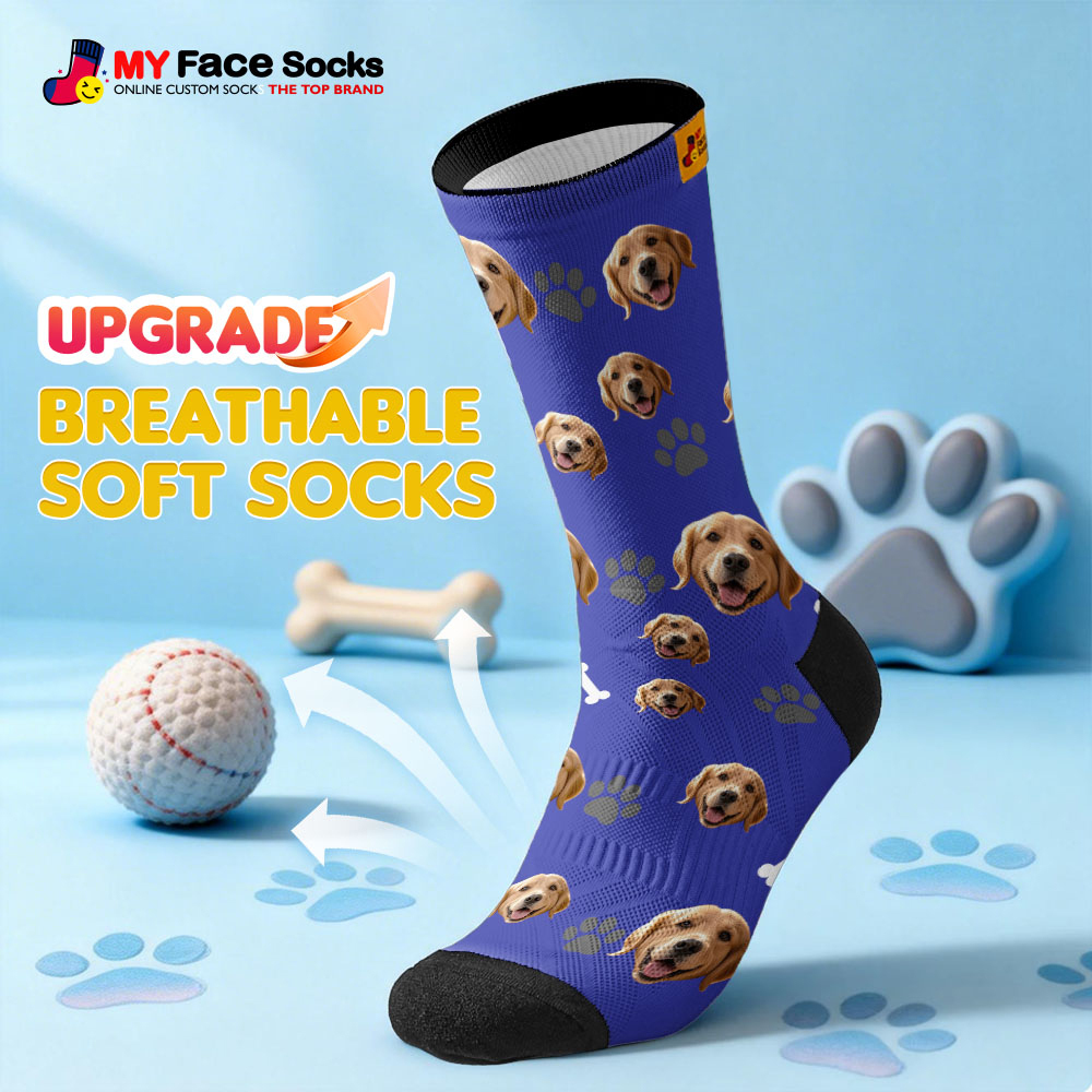 Calcetines Personalizados Con Temática De Mascota Linda, Calcetines De Regalo Personalizados Para Amantes De Las Mascotas Con Foto - MyFaceSocksES