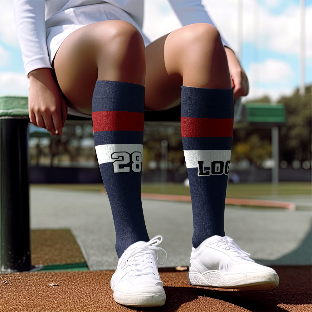 Calcetines De Compresión Facial Personalizados Hasta La Rodilla, Calcetines Deportivos Hasta La Rodilla, Regalo Para Deportistas. - MyFaceSocksES