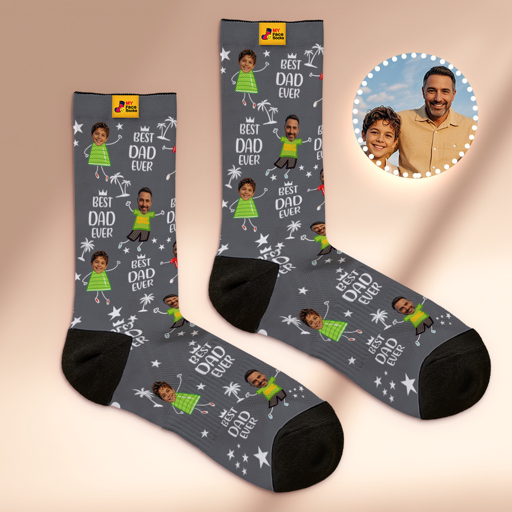 Calcetines Faciales Personalizados Calcetines Personalizados Con Foto Para Papá Regalo Del Día Del Padre - MyFaceSocksES