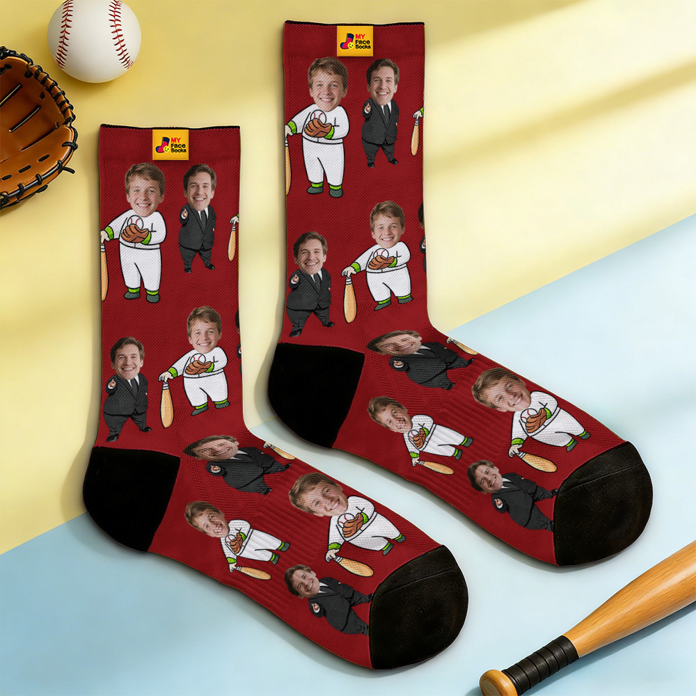 Calcetines Personalizados Con Caras Calcetines Con Foto Divertidos Personalizados Para Papá, Regalo Del Día Del Padre - MyFaceSocksES