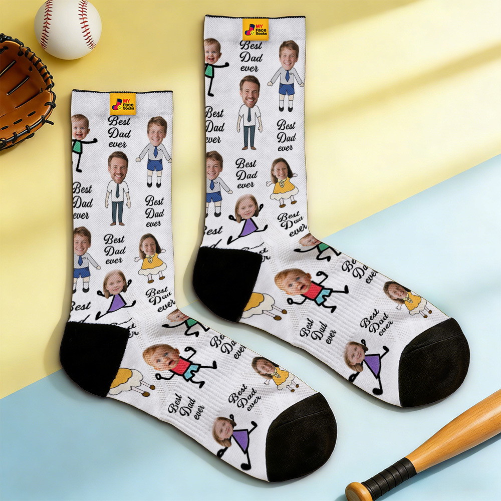 Calcetines Personalizados Con Caras Calcetines Con Foto Divertidos Personalizados Para Papá, Regalo Del Día Del Padre - MyFaceSocksES