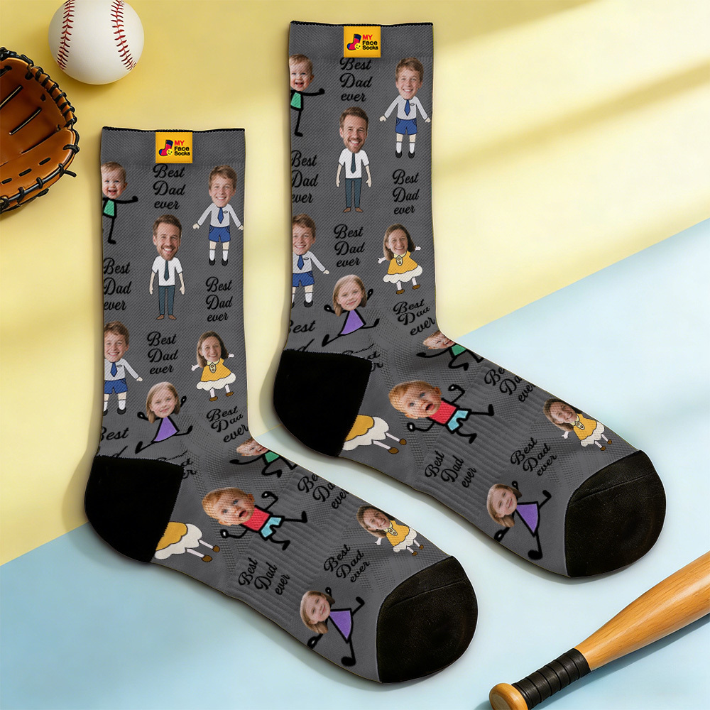 Calcetines Personalizados Con Caras Calcetines Con Foto Divertidos Personalizados Para Papá, Regalo Del Día Del Padre - MyFaceSocksES