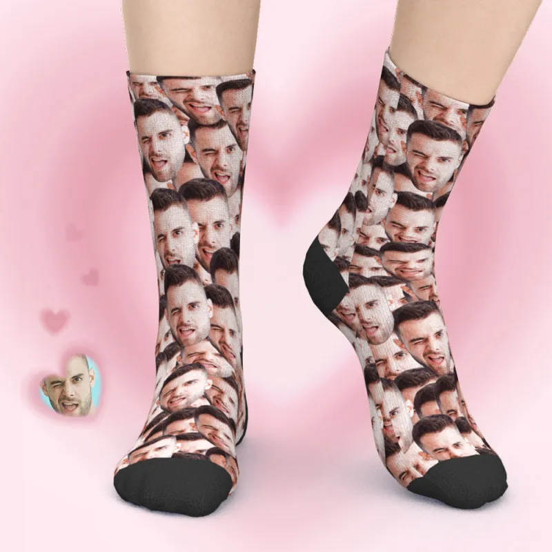 Regalos para papá, calcetines personalizados con cara, agrega fotos y nombre - Face Mash