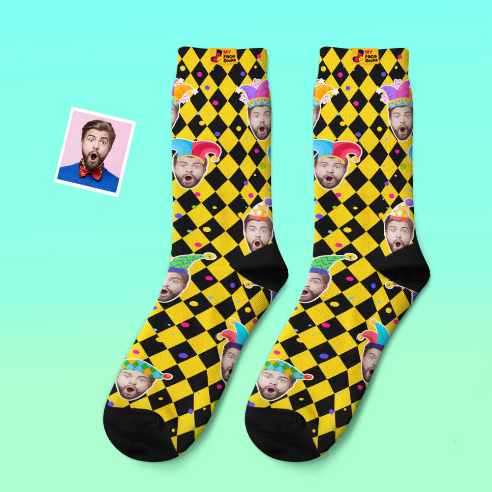Calcetines De Cara Personalizados Regalo Del Día De San Valentín Añadir Imágenes Y Nombre Calcetines De Cara Divertidos - MyFaceSocksES
