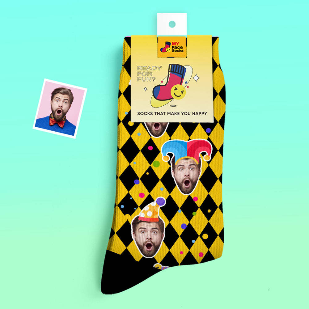 Calcetines De Cara Personalizados Regalo Del Día De San Valentín Añadir Imágenes Y Nombre Calcetines De Cara Divertidos - MyFaceSocksES
