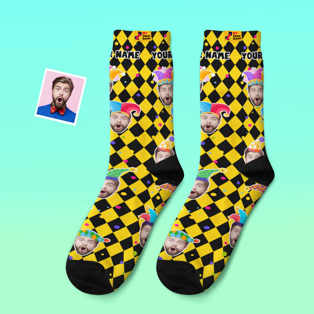 Calcetines De Cara Personalizados Regalo Del Día De San Valentín Añadir Imágenes Y Nombre Calcetines De Cara Divertidos - MyFaceSocksES