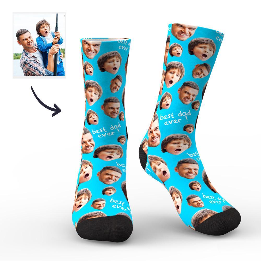Calcetines Con Cara Personalizada Para El Mejor Papá