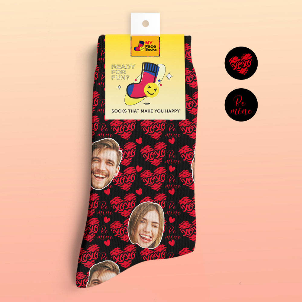 Calcetines Impresos Digitalmente En 3d Personalizados My Face Socks Agregar Imágenes Y Nombre - Xoxo - MyFaceSocksES