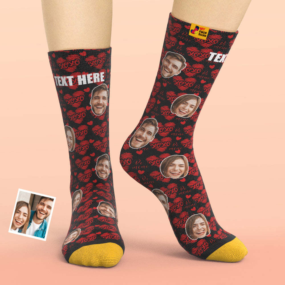 Calcetines Impresos Digitalmente En 3d Personalizados My Face Socks Agregar Imágenes Y Nombre - Xoxo - MyFaceSocksES