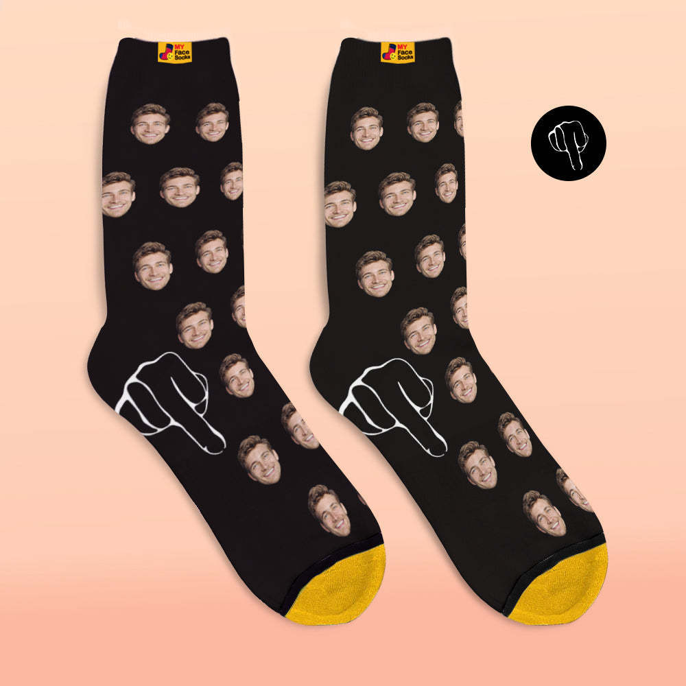 Calcetines Impresos Digitalmente En 3d Personalizados My Face Socks Agregue Imágenes Y Nombre - Divertido - MyFaceSocksES